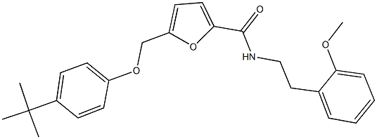 5-[(4-tert-butylphenoxy)methyl]-N-[2-(2-methoxyphenyl)ethyl]-2-furamide 结构式