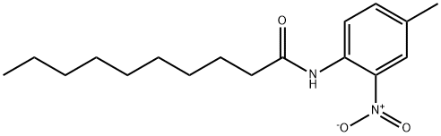 N-{2-nitro-4-methylphenyl}decanamide 结构式