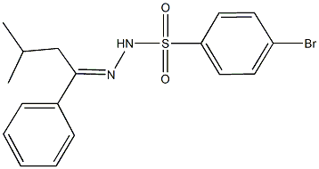 4-bromo-N'-(3-methyl-1-phenylbutylidene)benzenesulfonohydrazide 结构式