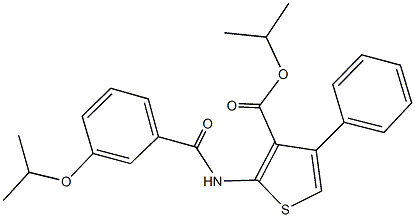 isopropyl 2-[(3-isopropoxybenzoyl)amino]-4-phenyl-3-thiophenecarboxylate 结构式