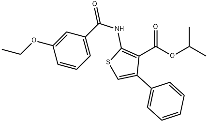 isopropyl 2-[(3-ethoxybenzoyl)amino]-4-phenyl-3-thiophenecarboxylate 结构式