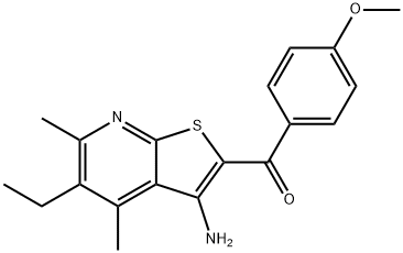 (3-amino-5-ethyl-4,6-dimethylthieno[2,3-b]pyridin-2-yl)(4-methoxyphenyl)methanone 结构式