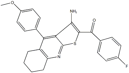 [3-amino-4-(4-methoxyphenyl)-5,6,7,8-tetrahydrothieno[2,3-b]quinolin-2-yl](4-fluorophenyl)methanone 结构式