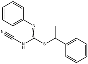 1-phenylethyl N'-cyano-N-phenylimidothiocarbamate 结构式