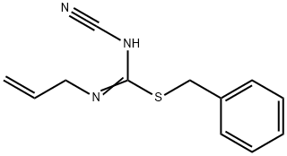 benzyl N-allyl-N'-cyanoimidothiocarbamate 结构式