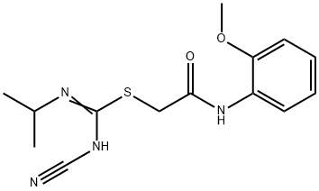 2-(2-methoxyanilino)-2-oxoethyl N'-cyano-N-isopropylimidothiocarbamate 结构式