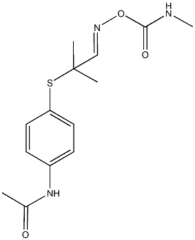 N-(4-{[1,1-dimethyl-2-({[(methylamino)carbonyl]oxy}imino)ethyl]sulfanyl}phenyl)acetamide 结构式
