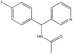 N-[(4-fluorophenyl)(3-pyridinyl)methyl]acetamide 结构式