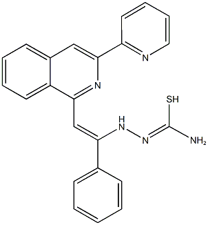 N'-{1-phenyl-2-[3-(2-pyridinyl)-1-isoquinolinyl]vinyl}carbamohydrazonothioic acid 结构式