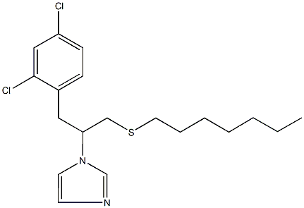 3-(2,4-dichlorophenyl)-2-(1H-imidazol-1-yl)propyl heptyl sulfide 结构式