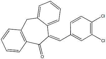 11-(3,4-dichlorobenzylidene)-5,11-dihydro-10H-dibenzo[a,d]cyclohepten-10-one 结构式