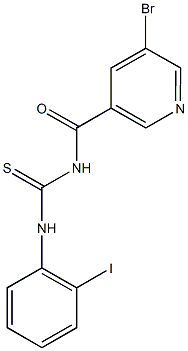 N-[(5-bromopyridin-3-yl)carbonyl]-N'-(2-iodophenyl)thiourea 结构式