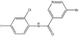 5-bromo-N-(2-chloro-4-iodophenyl)nicotinamide 结构式