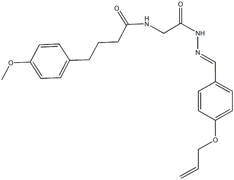 N-(2-{2-[4-(allyloxy)benzylidene]hydrazino}-2-oxoethyl)-4-(4-methoxyphenyl)butanamide 结构式