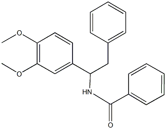 N-[1-(3,4-dimethoxyphenyl)-2-phenylethyl]benzamide 结构式