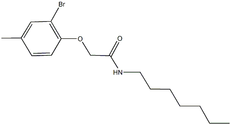 2-(2-bromo-4-methylphenoxy)-N-heptylacetamide 结构式