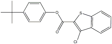 4-tert-butylphenyl 3-chloro-1-benzothiophene-2-carboxylate 结构式