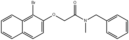 N-benzyl-2-[(1-bromo-2-naphthyl)oxy]-N-methylacetamide 结构式