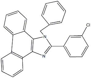 1-benzyl-2-(3-chlorophenyl)-1H-phenanthro[9,10-d]imidazole 结构式