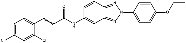 3-(2,4-dichlorophenyl)-N-[2-(4-ethoxyphenyl)-2H-1,2,3-benzotriazol-5-yl]acrylamide 结构式