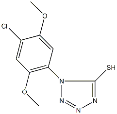 1-(4-chloro-2,5-dimethoxyphenyl)-1H-tetraazole-5-thiol 结构式