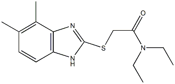 2-[(4,5-dimethyl-1H-benzimidazol-2-yl)sulfanyl]-N,N-diethylacetamide 结构式