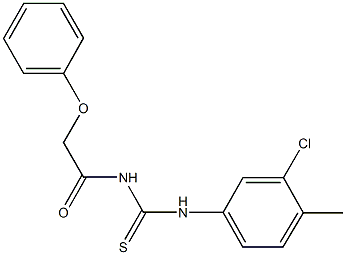 N-(3-chloro-4-methylphenyl)-N'-(phenoxyacetyl)thiourea 结构式