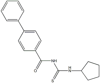 4-({[(cyclopentylamino)carbothioyl]amino}carbonyl)-1,1'-biphenyl 结构式