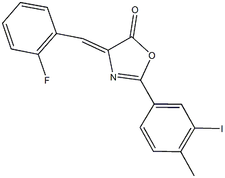 4-(2-fluorobenzylidene)-2-(3-iodo-4-methylphenyl)-1,3-oxazol-5(4H)-one 结构式