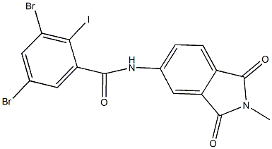 3,5-dibromo-2-iodo-N-(2-methyl-1,3-dioxo-2,3-dihydro-1H-isoindol-5-yl)benzamide 结构式