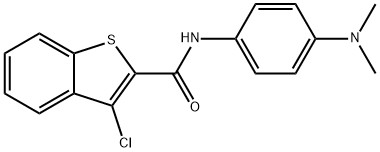 3-chloro-N-[4-(dimethylamino)phenyl]-1-benzothiophene-2-carboxamide 结构式