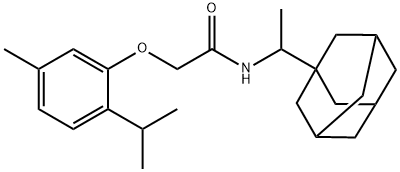 N-[1-(1-adamantyl)ethyl]-2-(2-isopropyl-5-methylphenoxy)acetamide 结构式