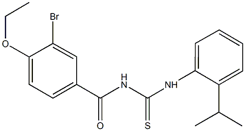 N-(3-bromo-4-ethoxybenzoyl)-N'-(2-isopropylphenyl)thiourea 结构式