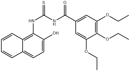 N-(2-hydroxy-1-naphthyl)-N'-(3,4,5-triethoxybenzoyl)thiourea 结构式