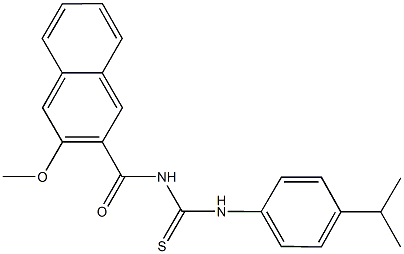 N-(4-isopropylphenyl)-N'-(3-methoxy-2-naphthoyl)thiourea 结构式