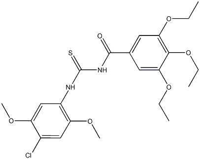 N-(4-chloro-2,5-dimethoxyphenyl)-N'-(3,4,5-triethoxybenzoyl)thiourea 结构式