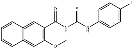 N-(4-iodophenyl)-N'-(3-methoxy-2-naphthoyl)thiourea 结构式