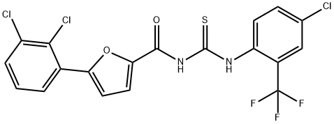 N-[4-chloro-2-(trifluoromethyl)phenyl]-N'-[5-(2,3-dichlorophenyl)-2-furoyl]thiourea 结构式