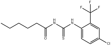 N-[4-chloro-2-(trifluoromethyl)phenyl]-N'-hexanoylthiourea 结构式