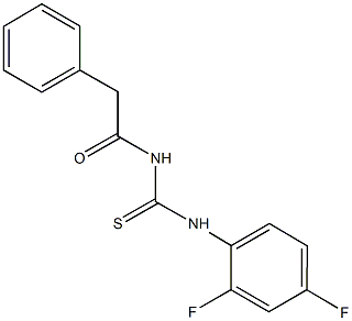 N-(2,4-difluorophenyl)-N'-(phenylacetyl)thiourea 结构式