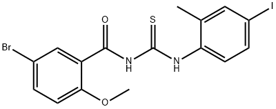 N-(5-bromo-2-methoxybenzoyl)-N'-(4-iodo-2-methylphenyl)thiourea 结构式