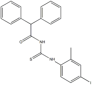 N-(diphenylacetyl)-N'-(4-iodo-2-methylphenyl)thiourea 结构式