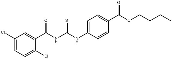 butyl 4-({[(2,5-dichlorobenzoyl)amino]carbothioyl}amino)benzoate 结构式