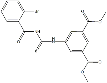 dimethyl 5-({[(2-bromobenzoyl)amino]carbothioyl}amino)isophthalate 结构式