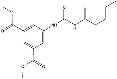 dimethyl 5-{[(pentanoylamino)carbothioyl]amino}isophthalate 结构式
