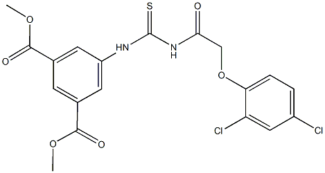 dimethyl 5-[({[(2,4-dichlorophenoxy)acetyl]amino}carbothioyl)amino]isophthalate 结构式