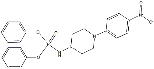 diphenyl 4-{4-nitrophenyl}-1-piperazinylamidophosphate 结构式