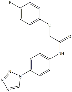 2-(4-fluorophenoxy)-N-[4-(1H-tetraazol-1-yl)phenyl]acetamide 结构式