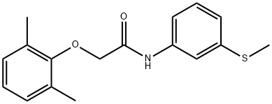 2-(2,6-dimethylphenoxy)-N-[3-(methylsulfanyl)phenyl]acetamide 结构式
