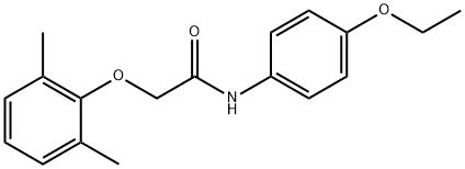 2-(2,6-dimethylphenoxy)-N-(4-ethoxyphenyl)acetamide 结构式